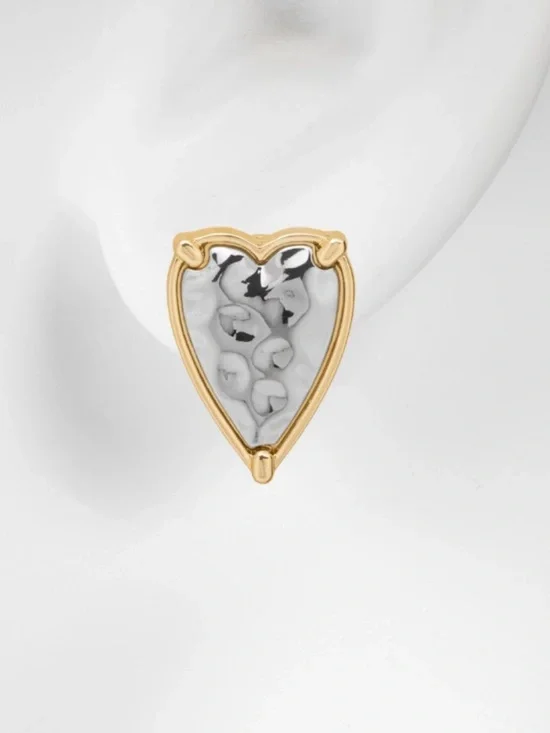 Emberly Earring - Choose Heart, Disc, Bean or Fringe Style - Picture 2 of 7